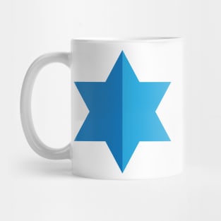 Blue Geometric shapes Triangle star of david Mug